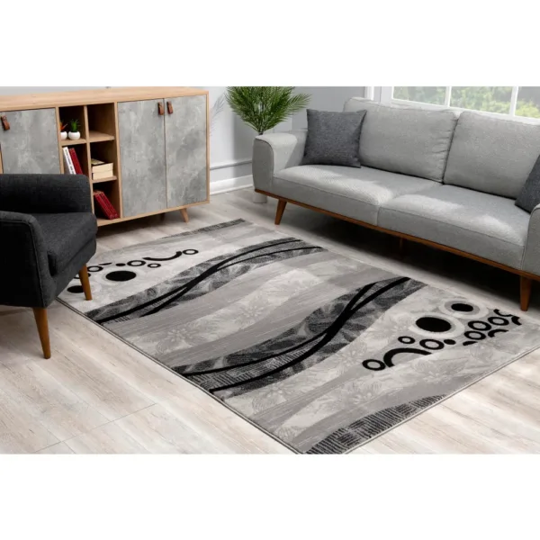 sunshine,koshani,vegas 6148 grey,area rug,runner,modern