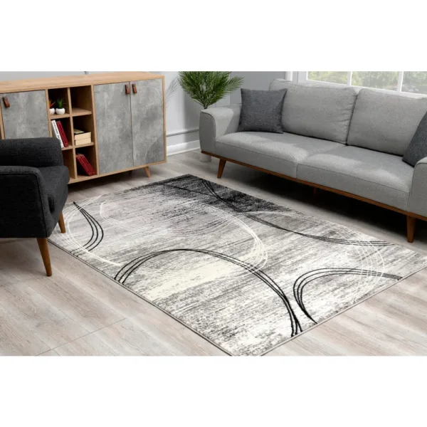 sunshine,koshani,vegas 6687 grey,area rug,runner,modern