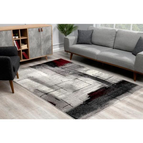 sunshine,koshani,vegas 7429 grey,area rug,runner,modern