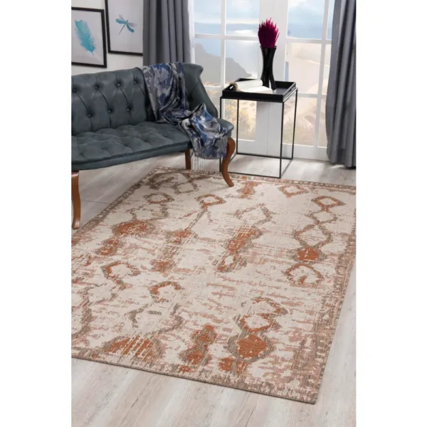 sunshine,koshani,velit,2100 rust,area rug,indoor outdoor