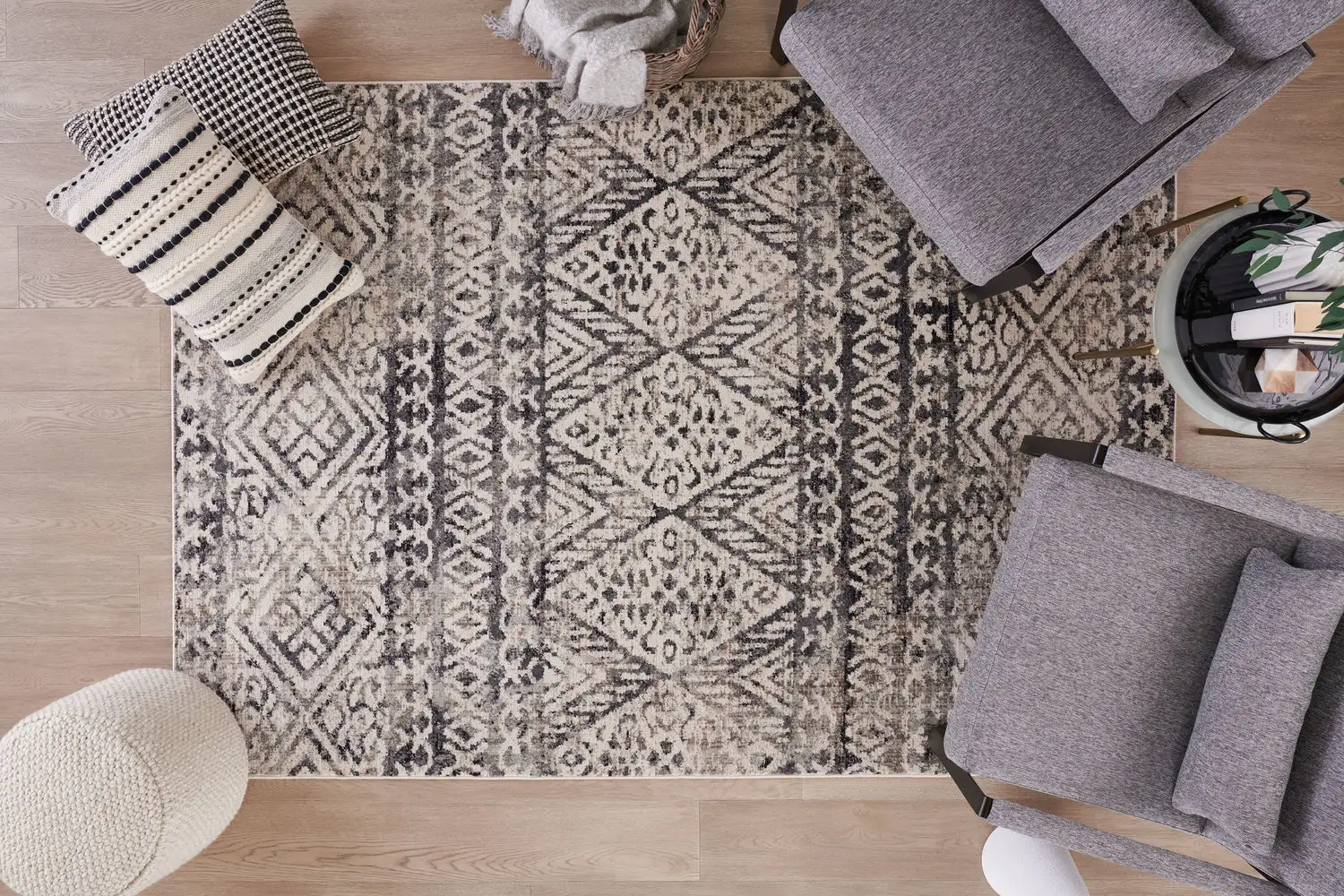 citak,taos,heritage, 1700/025 beige,charcoal,area rug,runner,bohemian,tribal