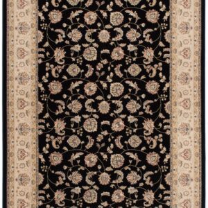 citak,palazzo,giardino, 9300/080 black,area rug,runner,traditional,floral