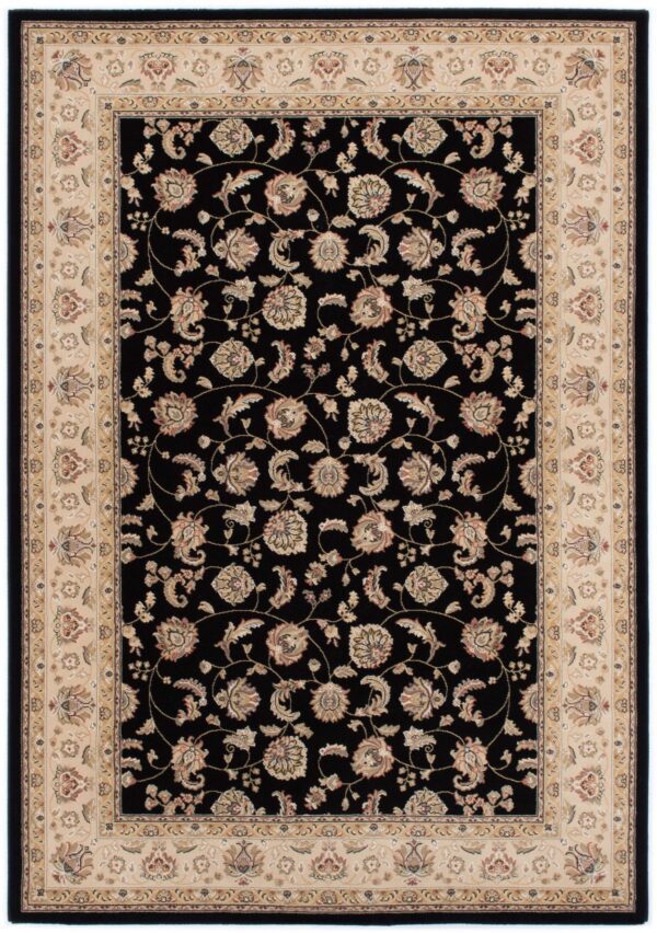 citak,palazzo,giardino, 9300/080 black,area rug,runner,traditional,floral