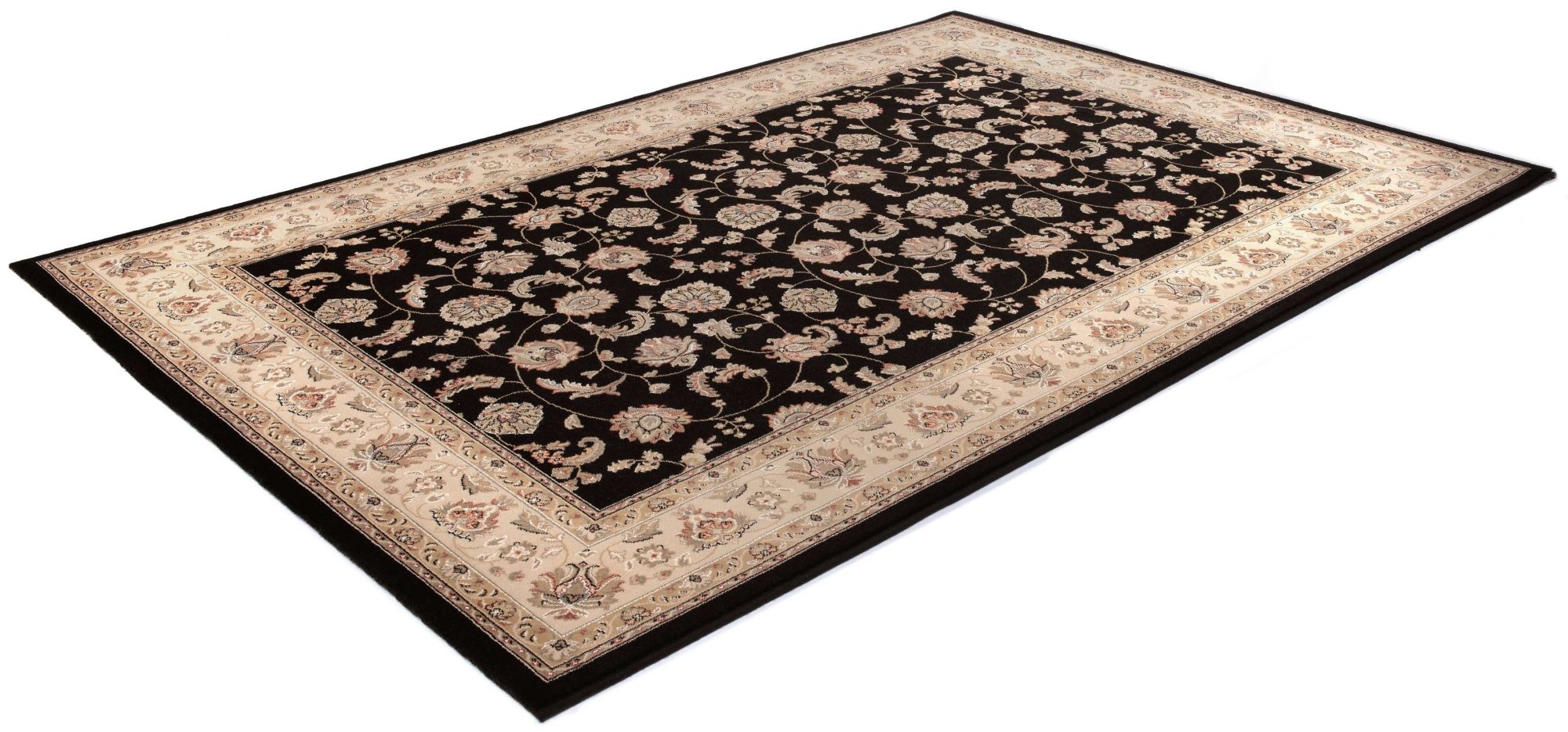 citak,palazzo,giardino, 9300/080 black,area rug,runner,traditional,floral