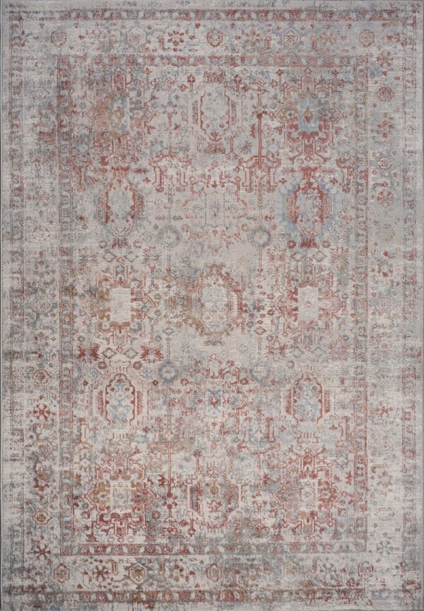affiliated weavers,chapelle 168 coral,area rug,distressed,floral.traditional