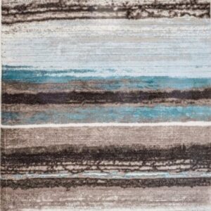 Abstract striped pattern in brown and blue hues.