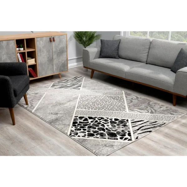 sunshine,koshani,vegas 6820 grey,area rug,safari