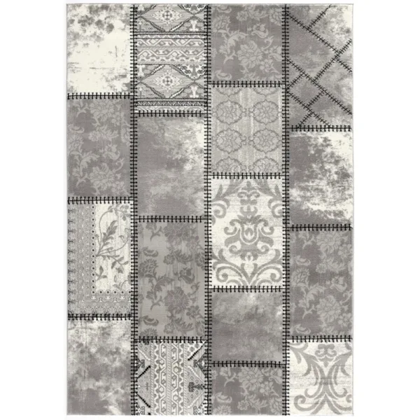 sunshine,koshani,vegas 7758 grey,area rug,runner,patchwork