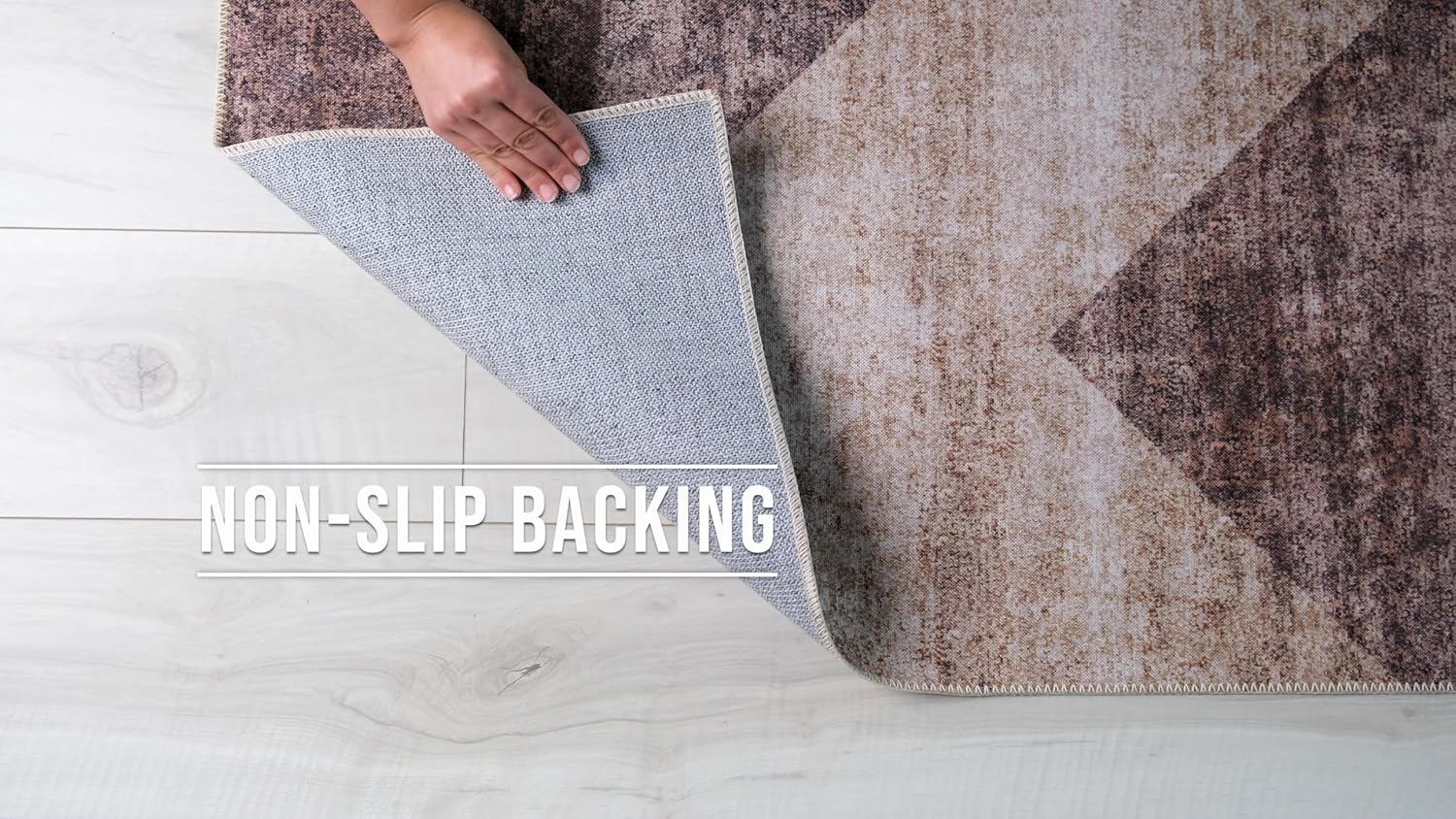 Rug with non-slip backing feature