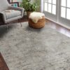 Cozy living room with gray textured rug.