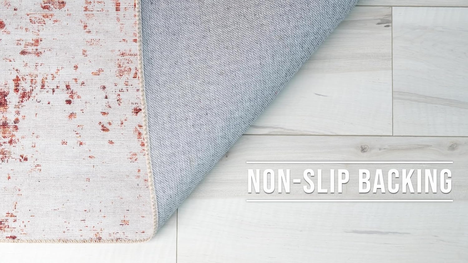 Non-slip backing for rug on wood floor