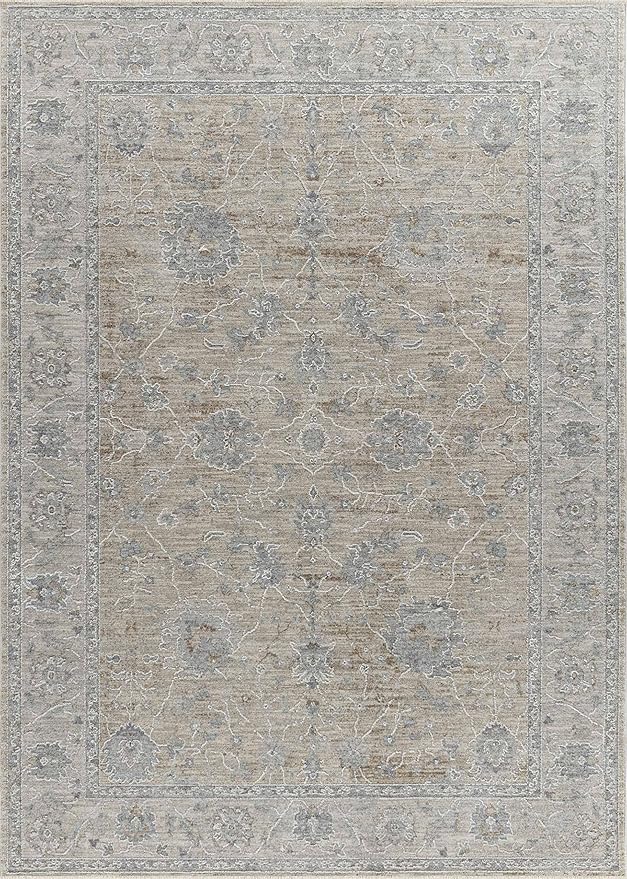 Elegant Persian rug with intricate floral patterns.