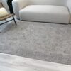 Gray decorative rug in modern living room