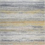 Abstract striped area rug design in neutral colors.