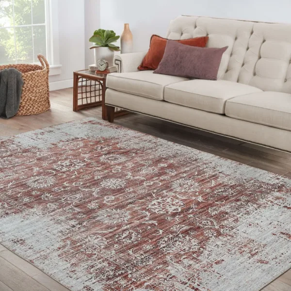 sunshine,koshani,sahara 4325 rust,area rug,machine washable