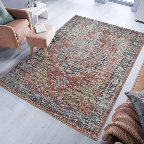 sunshine,koshani,sahara 4500 rust,area rug,machine washable