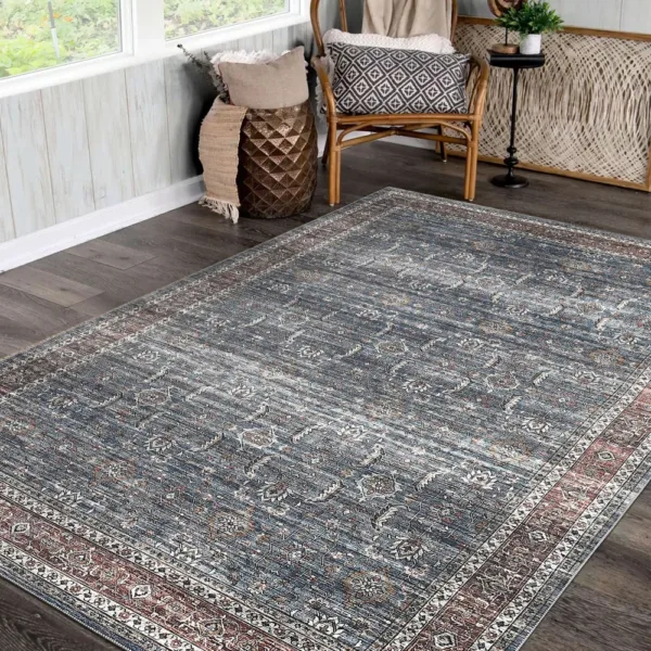 sunshine,koshani,sahara 4684 blue,area rug,machine washable