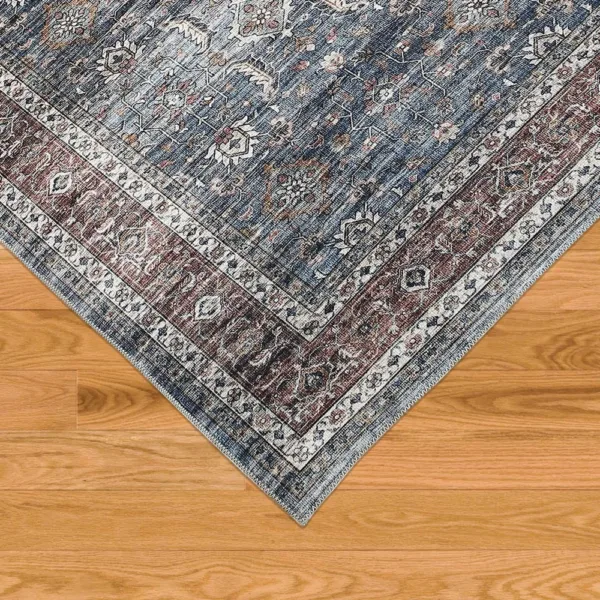 sunshine,koshani,sahara 4684 blue,area rug,machine washable