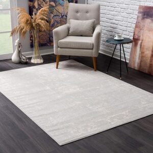 Modern living room with chair and rug