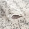 Soft gray and white fluffy rug close-up