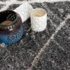 Cozy rug with decorative candle holders