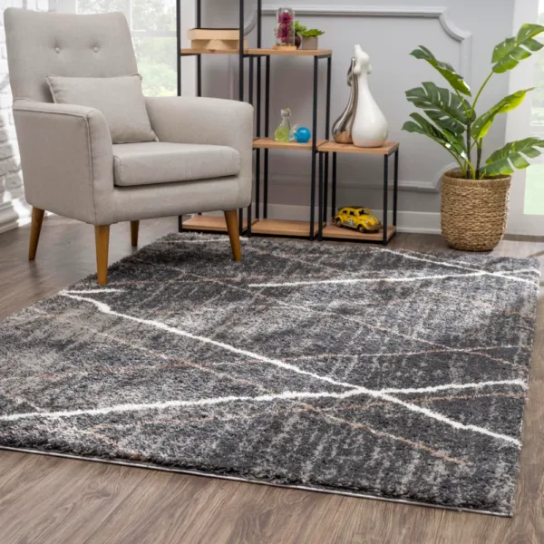 sunshine,koshani,puffy 8045 grey,area rug,modern,shag