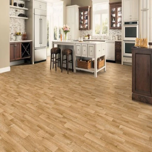 Modern kitchen with wooden flooring