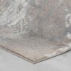 Gray and beige patterned area rug corner view