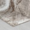 Abstract gray and brown area rug.