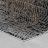 Close-up of zebra-patterned area rug on floor.