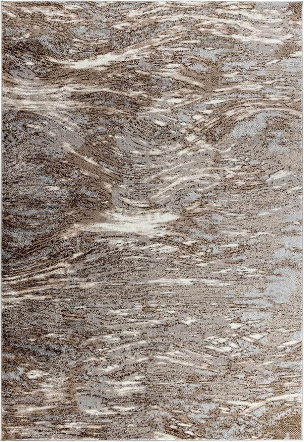 Textured brown and gray abstract area rug