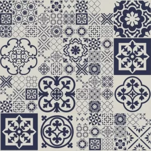 design printed collection clic cork retile blue