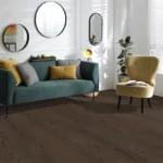 Modern living room with sofa and armchair