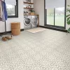armstrong,cushionstep better, d10 amador medallion creme b3381,sheet vinyl,decorative