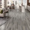 Modern living space with wood flooring and decor