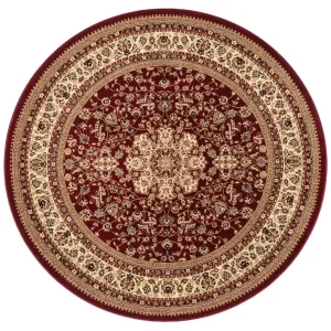 cosmos,antalia 4338 8803 Red,round area rug,traditional,floral