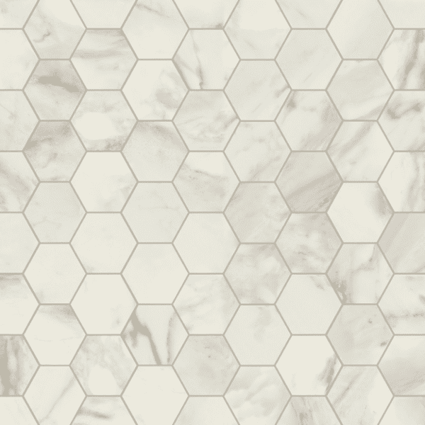 Hexagon marble tile pattern