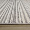 Striped carpet with gray and white texture