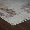 Abstract pattern rug on wooden floor
