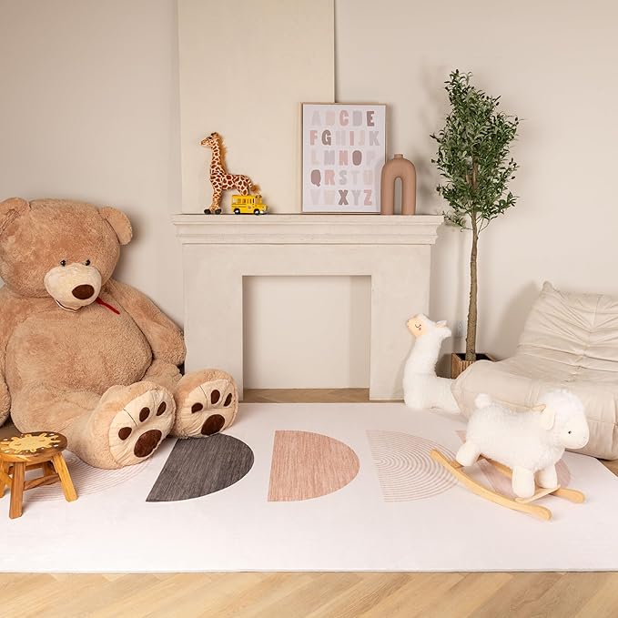 Cozy nursery with toys and decorative items.