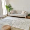 Modern living room with sofa and rug