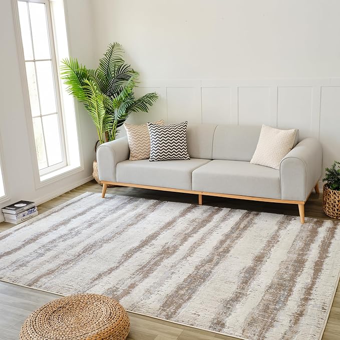 Modern sofa in cozy living room setting