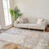 Modern living room with sofa and rug