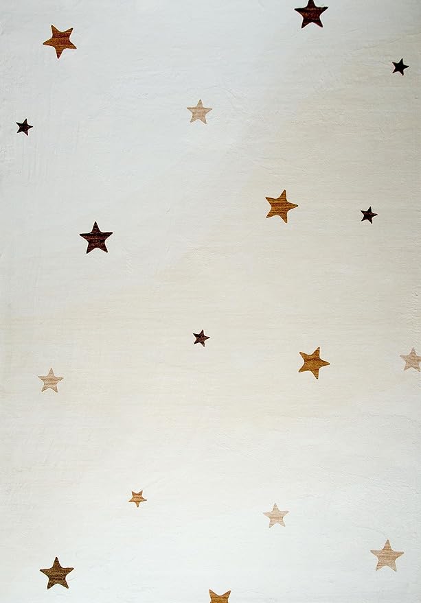 White wall with scattered star shapes