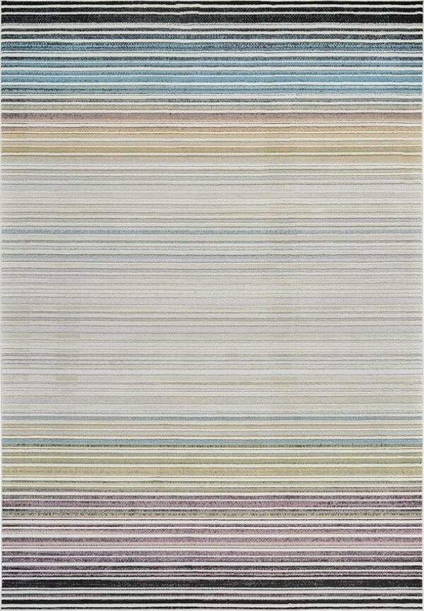 Colorful striped pattern on textile design.