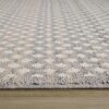 Textured gray and beige patterned area rug