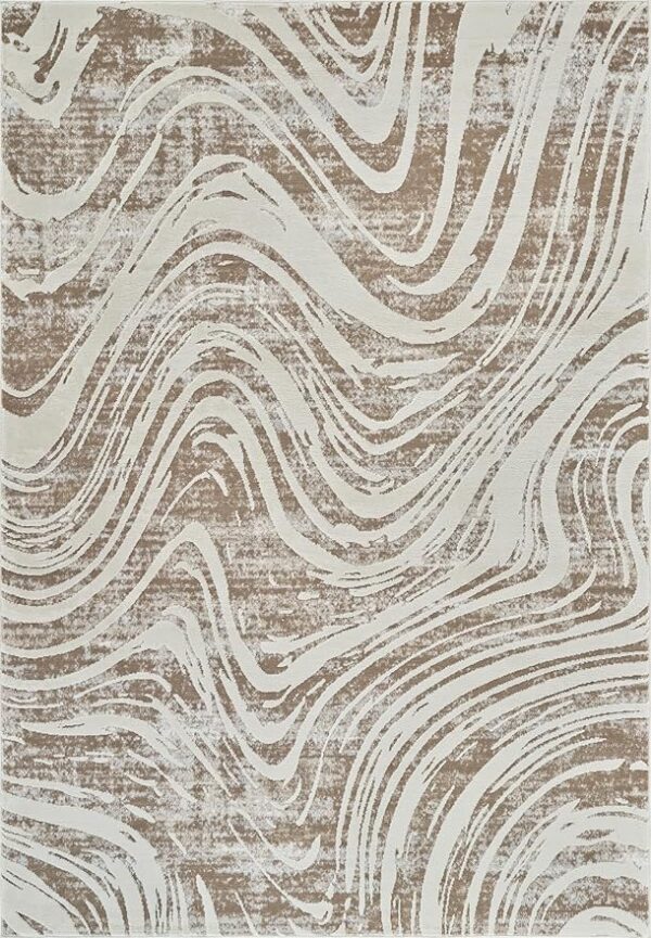 Textured abstract beige and white swirling pattern