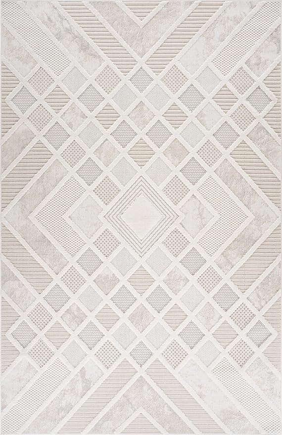 Intricate white geometric pattern design on surface.