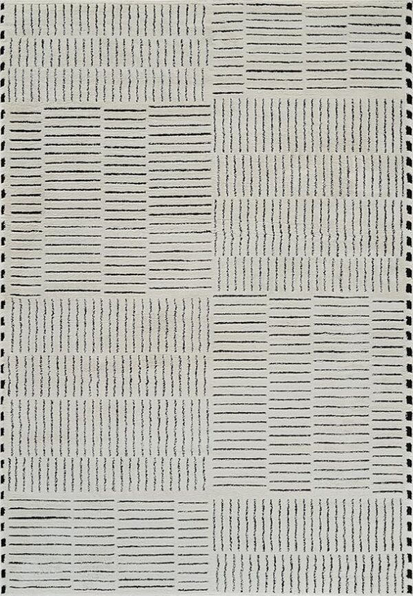 Abstract pattern with textured horizontal black lines