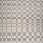 Gray checkered pattern area rug design